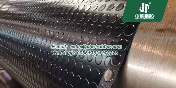 black rubber coin flooring