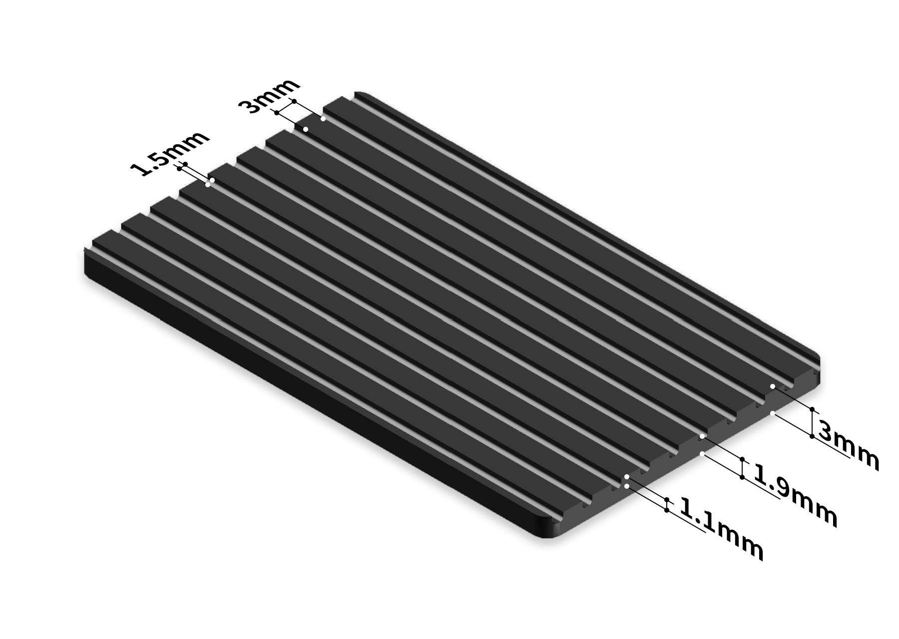 broad rib mat