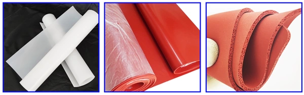 Estoque de rolos de silicone na nossa f&aacute;brica de len&ccedil;ol de borracha silicone