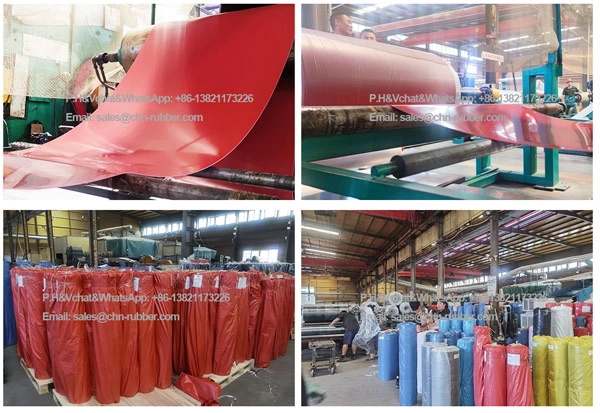 Rollo de goma industrial SBR rojo de alta calidad