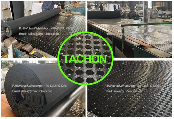 Rollo de hule antiderrapante de alta resistencia para uso industrial