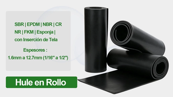 Hule en rollo SBR de alta resistencia para empaques industriales y sellado