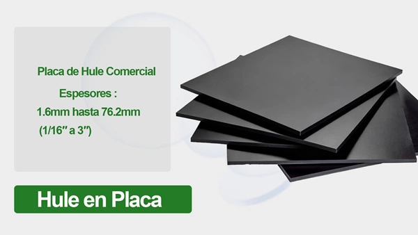Placa de hule vulcanizado de 1/2 pulgada (12.7mm) resistente al desgaste pesado