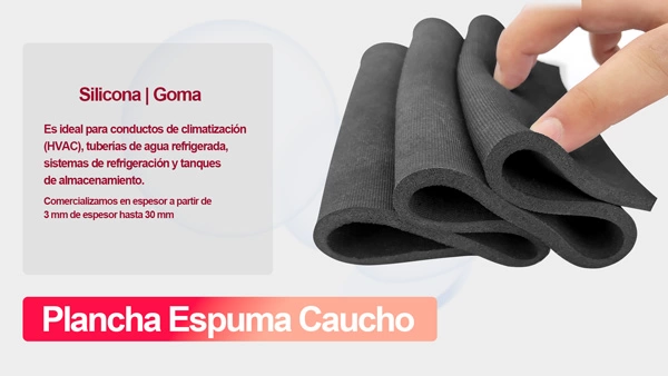 Plancha de goma industrial de espuma elastom&eacute;rica de c&eacute;lula cerrada para aislamiento