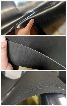 Smooth and fabric impression surface finish for rubber gasket material sheets
