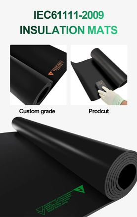 rubber protection matting IEC 61111 certified electrical insulation rubber matting