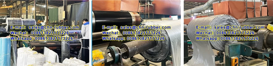 styrene butadiene rubber sheet Continuous vulcanization production line inside our industrial SBR rubber sheet manufacturing facility