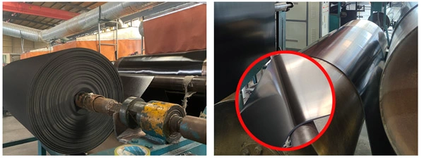 Oil-Resistant Black NBR Rubber Sheet Flawless Surface black NBR nitrile rubber sheet rolls manufactured by Tianjin China Rubber Co., Ltd., showcasing a flawless smooth surface finish and uniform gauge consistency.