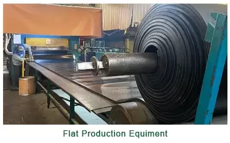 Specialized machine line for super length roll industrial rubber sheet manufacturing.