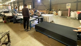 Fabricante de piso emborrachado: Capacidade produtiva industrial Linha de produção avançada em nossa fábrica de piso de borracha