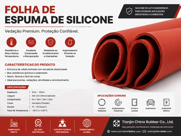 Placa de silicone esponjoso vermelho de alta performance para veda&ccedil;&atilde;o industrial