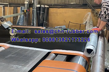 Smooth Surface High Voltage Insulation Mat Roll Roll of red high voltage insulation mat with a smooth glossy finish surface designed for electric substation protective flooring.