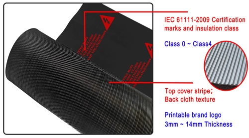 Anti-slip electrical insulation mat suppliers factory stock Textured anti-slip surface electrical insulating rubber mat manufacturer from top-tier insulating mat manufacturer
