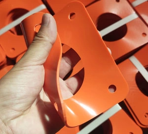 Custom CNC knife-cut EPDM and Neoprene rubber gaskets manufactured with zero tooling fee and smooth edge tolerances. Precision CNC oscillating knife cutting custom rubber gaskets from neoprene and EPDM rubber sheet rolls