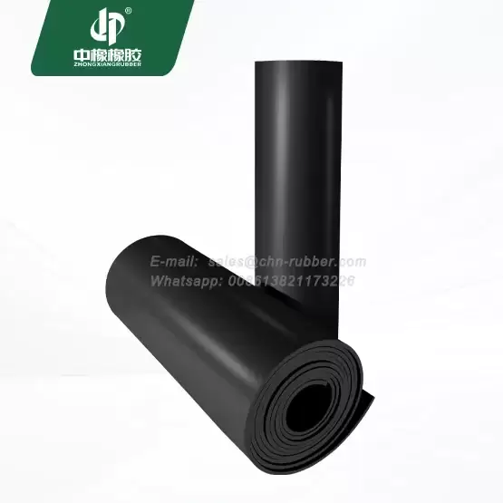 Hardness 60 SBR black rubber sheet roll 1.4 specific gravity
