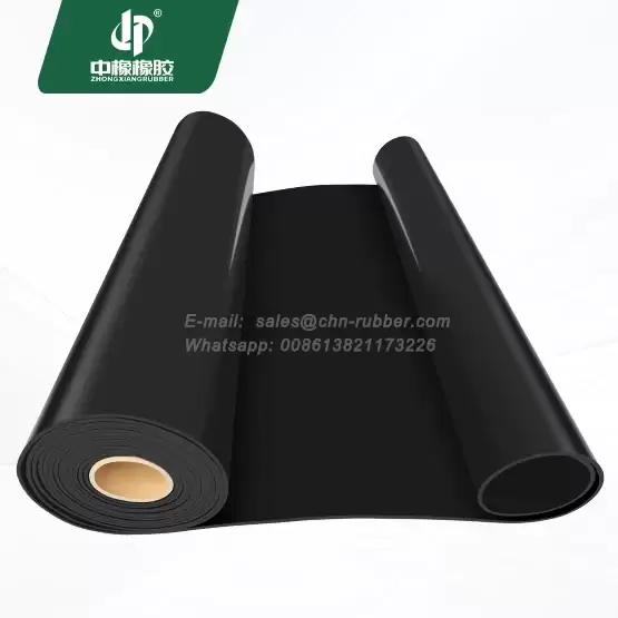 Hardness 60 SBR black rubber sheeting roll