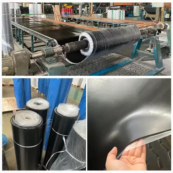 Hardness 70 CR neoprene black rubber sheeting