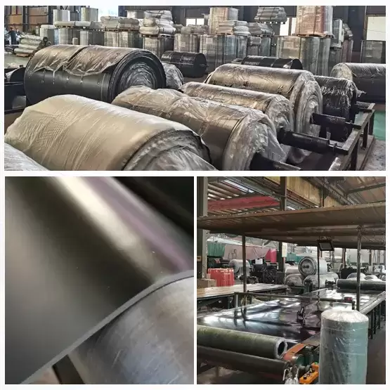 Hardness 80 SBR black rubber sheeting roll