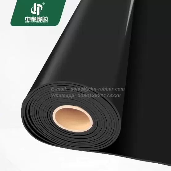 Hardness 60 CR Neoprene black rubber sheeting