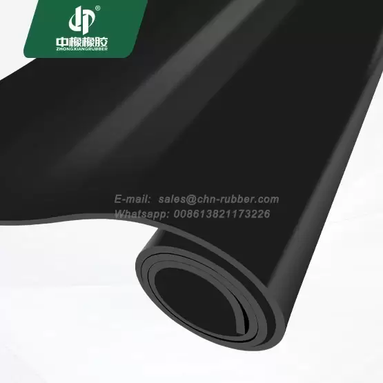 Hardness 75 black chloroprene rubber sheet 1.8 gravity
