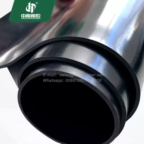 Hardness 80 CR Neoprene black rubber sheet roll