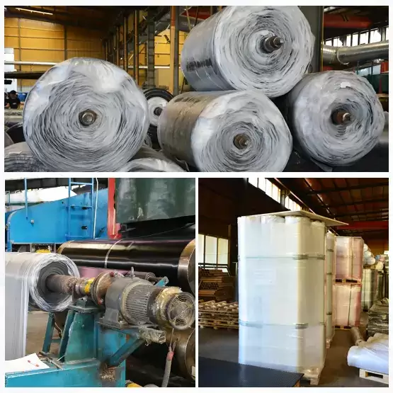 Hardness 55 Black CR rubber sheeting roll 1.35 gravity