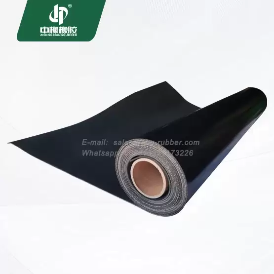 Hardness 75 SBR black insertion rubber sheet roll