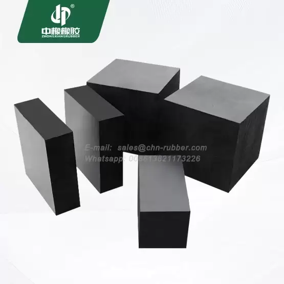 Custom 1mm-100mm black high damping rubber bearing