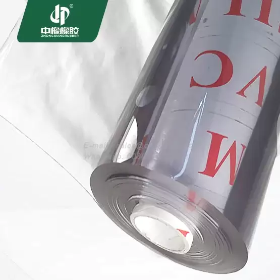 Highly transparent waterproof and oil-resistant PVC sheet roll