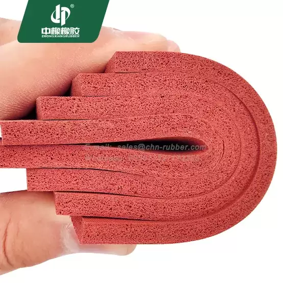 Red closed cell silicone sponge sheet 1mm - 5mm