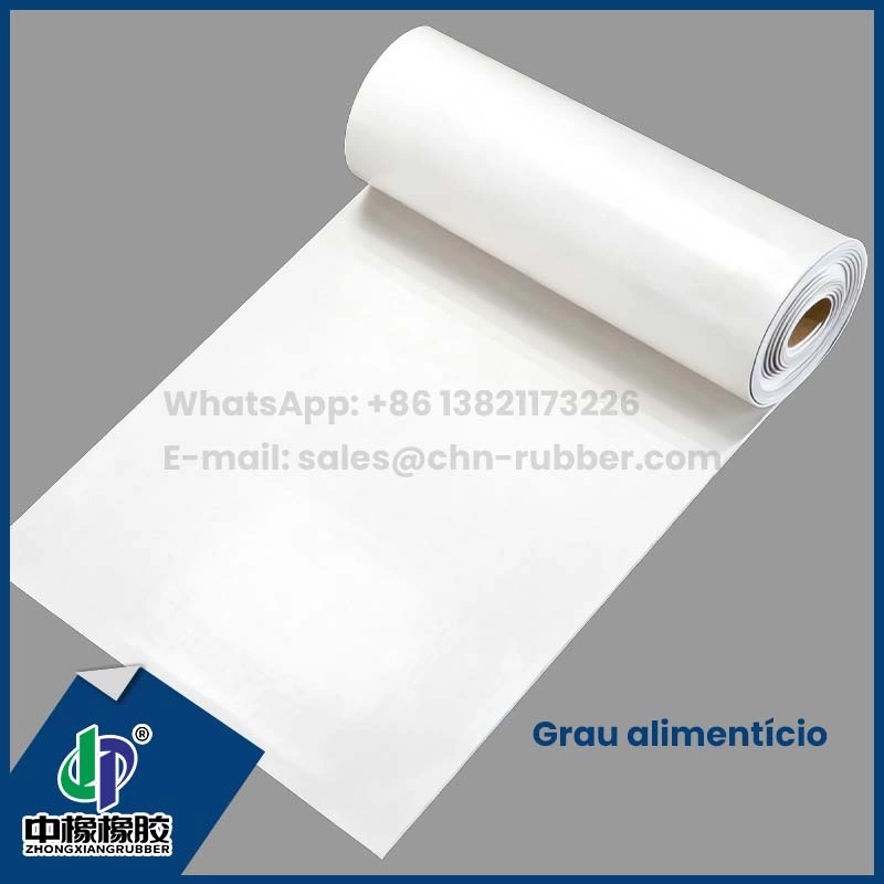 1mm ~ 10mm Lençol de borracha atoxico branco