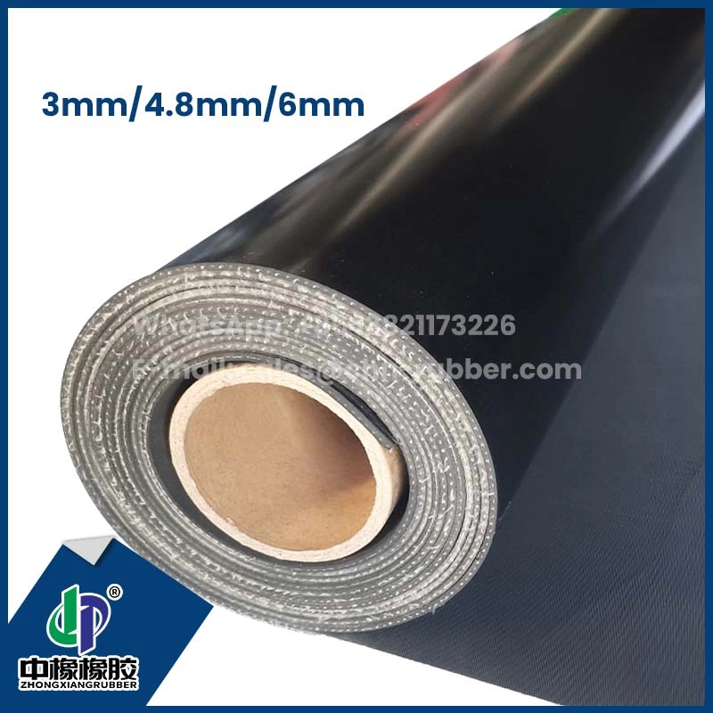 3mm x 1m x 20m Lençol de borracha com lona