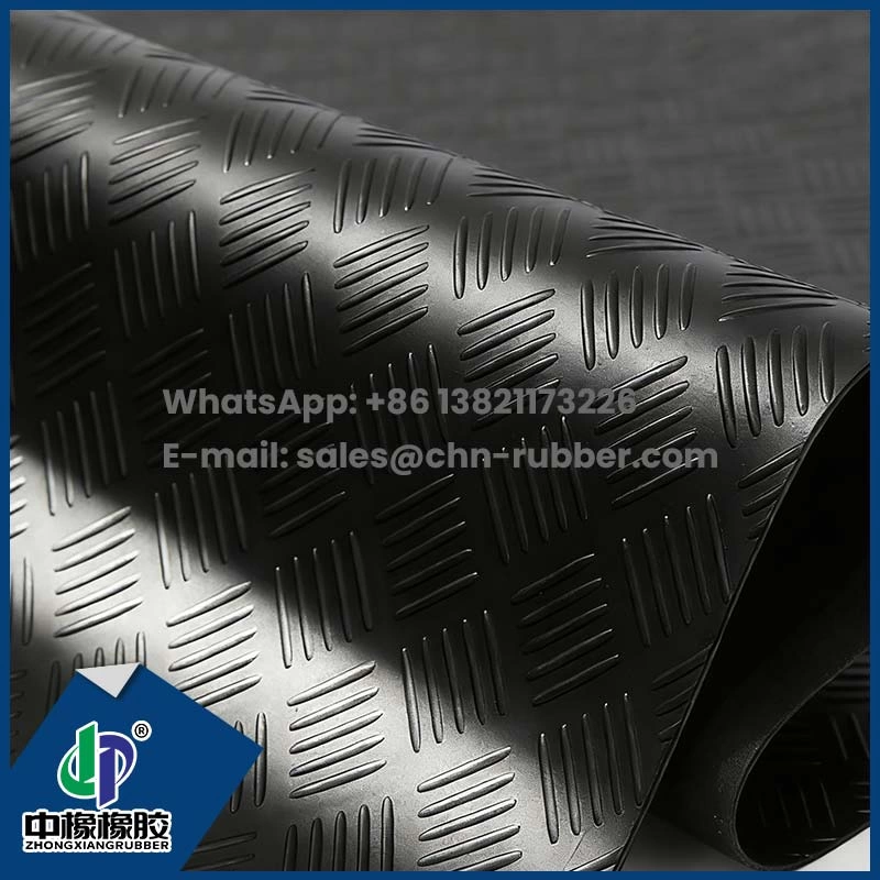 3mmx1.5mx20m Lençol piso borracha chapa xadrez