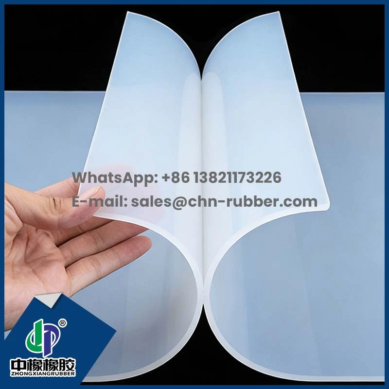 Folha de borracha de silicone transparente 0.5mm~6mm