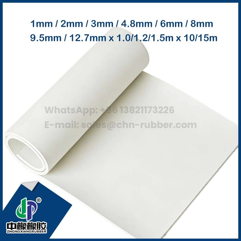 EPDM 1mm~12.7mm manta borracha branca