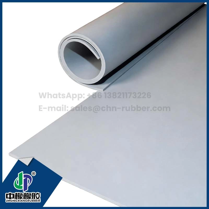 70Shore A Lençol de borracha cinza 1mm~12.7mm