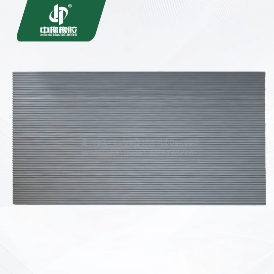 Grey corrugated fine rib rubber runner mats