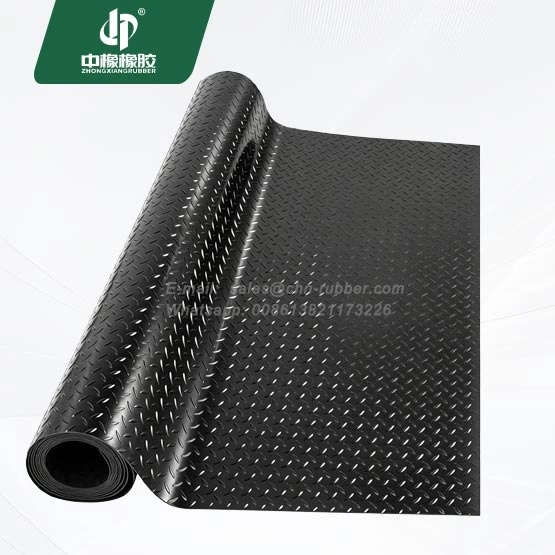 3mm/5mmx1.2mx10m Rubber diamond plate flooring roll