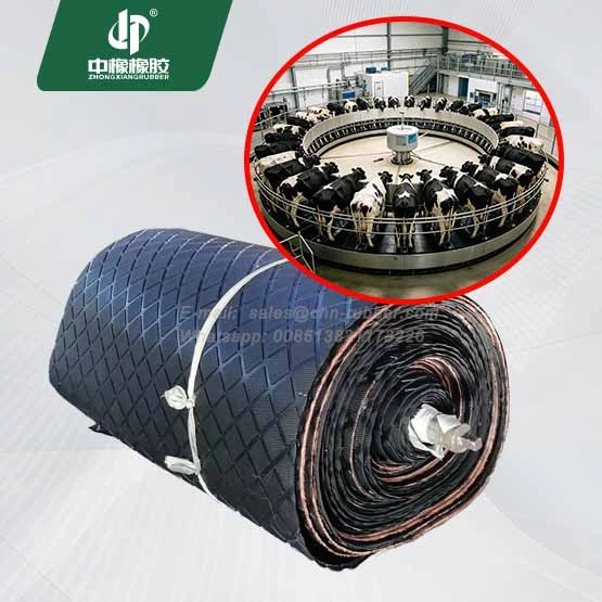 Max 1.8m Width Heavy-Duty Milking Parlour Rubber Mats for Rotary Decks