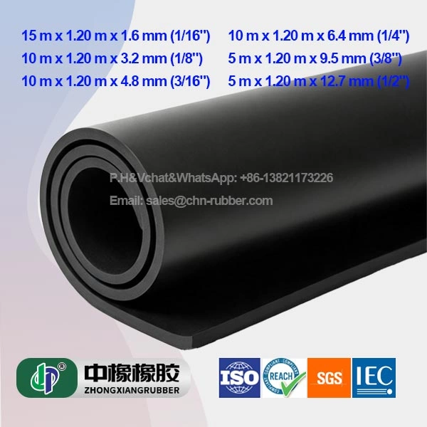Rollo de Hule SBR (1/8", 1/4" y con Lona) | Proveedor para México