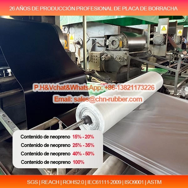 Planchas de Neopreno Industrial en Rollo | Goma de Neopreno Compacta
