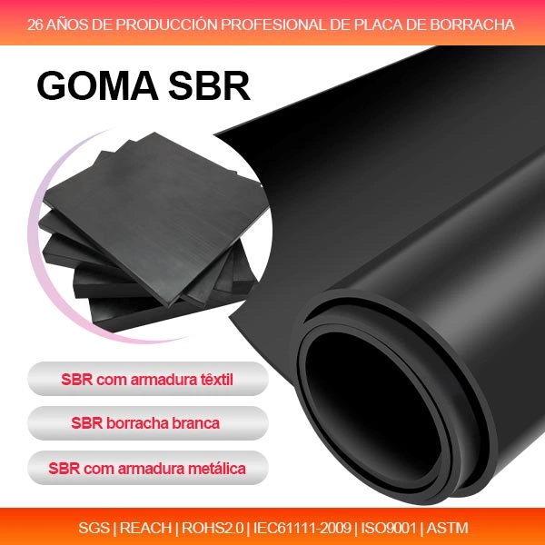 Plancha de Goma SBR Industrial | Rollo de Caucho Estándar UE
