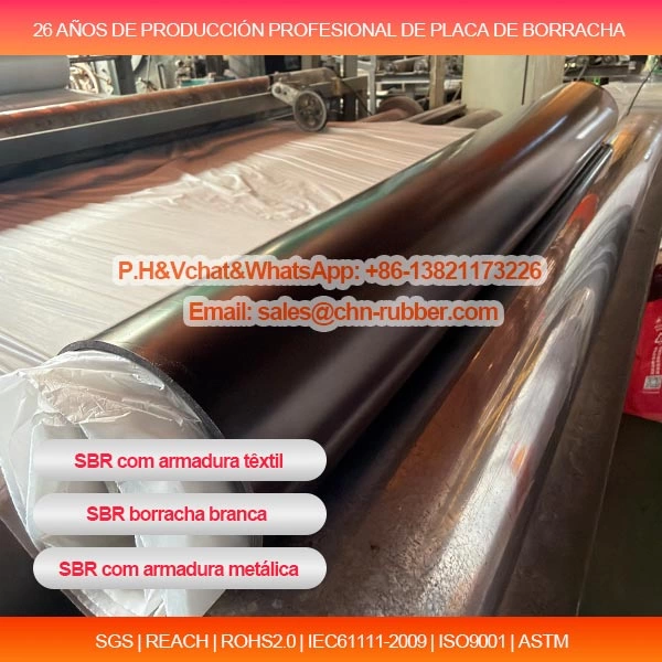 Plancha de Goma SBR Industrial | Rollo de Caucho Estándar UE