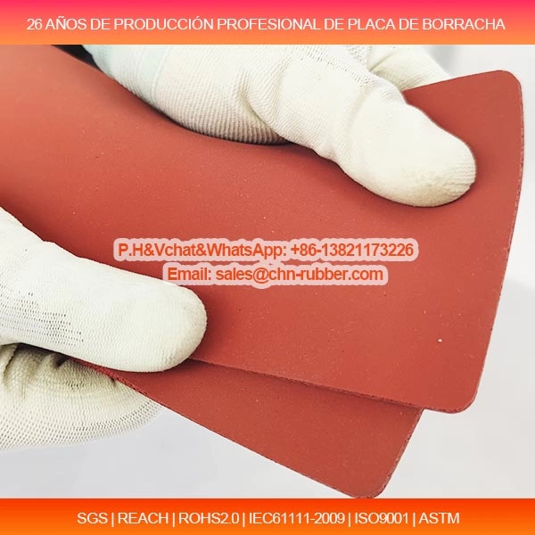 Planchas de Silicona Esponjosa Roja (Rojo Teja) | Caucho Celular de Alta Temperatura para Sellado y Amortiguación Industrial