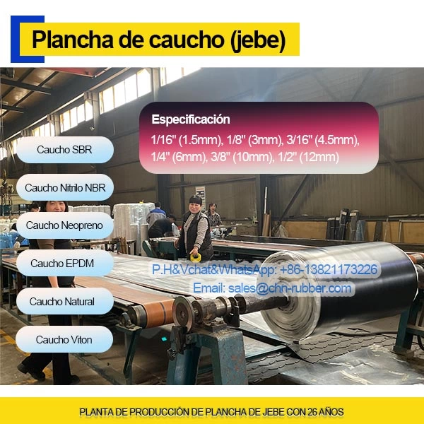 Plancha de Jebe Industrial para Uso Minero e Industrial en Perú