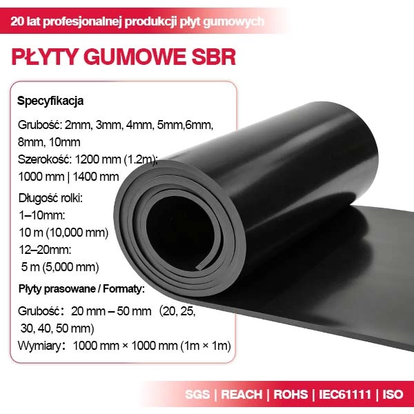 Płyty Gumowe SBR — Płyta Gumowa SBR Od Producenta | Cennik Hurtowy